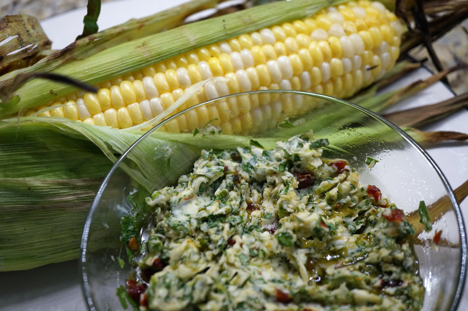 Grilled Corn on the Cob with Chipotle Lime Butter